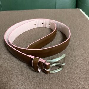 Brown and Pink Women's Belt